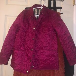 Burberry toddler jacket size 6y or 8y check phone to see size